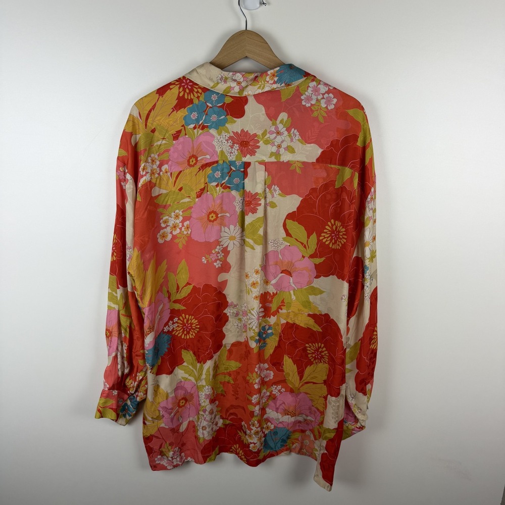 Spell Floral Tyler Printed Button Down Shirt XL Multicolor Boho Oversized Retro - Picture 4 of 14